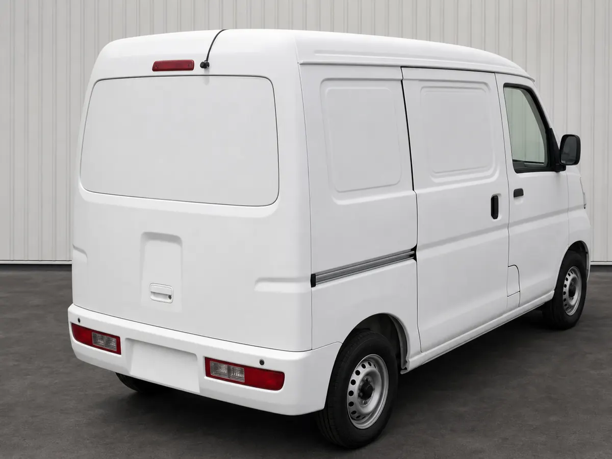 Rear view of 2017 Daihatsu Hijet Cargo S321V refrigerated kei van