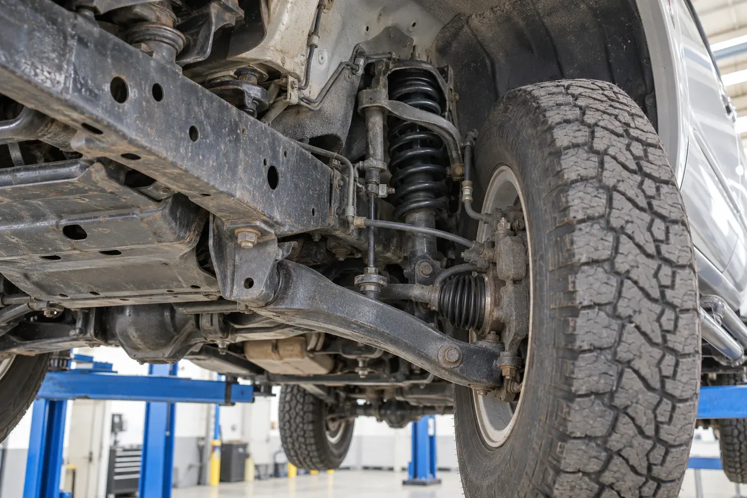 Japanese 4x4 underbody frame and front suspension inspection points