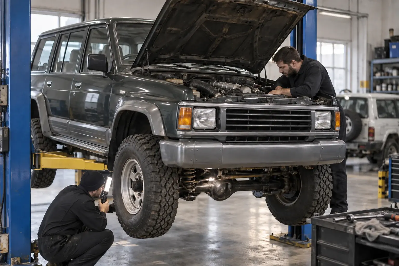 Nissan Patrol Y60 / Y61 workshop and mechanical inspection