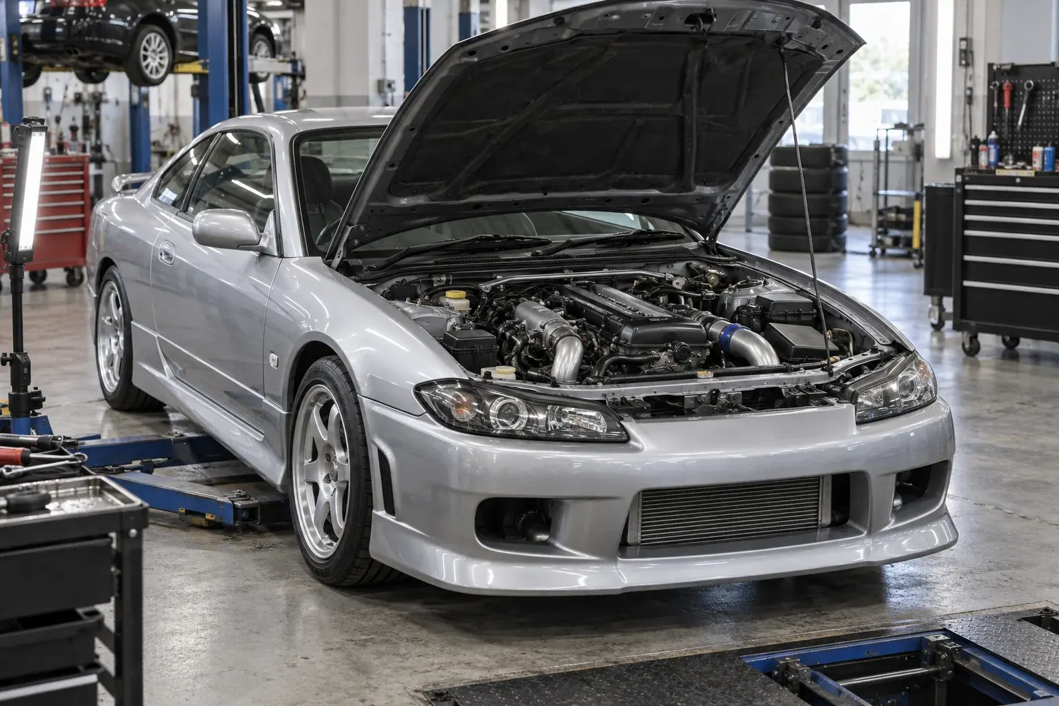 Nissan Silvia S15 Spec-R / SR20DET workshop and mechanical inspection