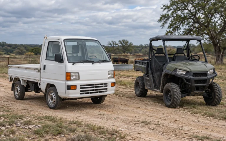 Kei truck vs UTV: choose by job, terrain and road access